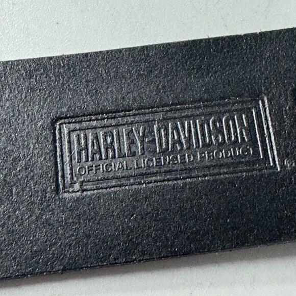 Harley Davidson Sequined Official Black Leather Belt, Size 38 - Picture 11 of 12